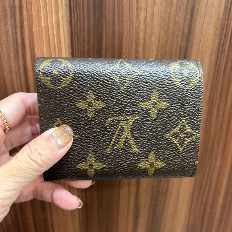 LV 原花內零錢袋4卡三折短夾M60253-3
