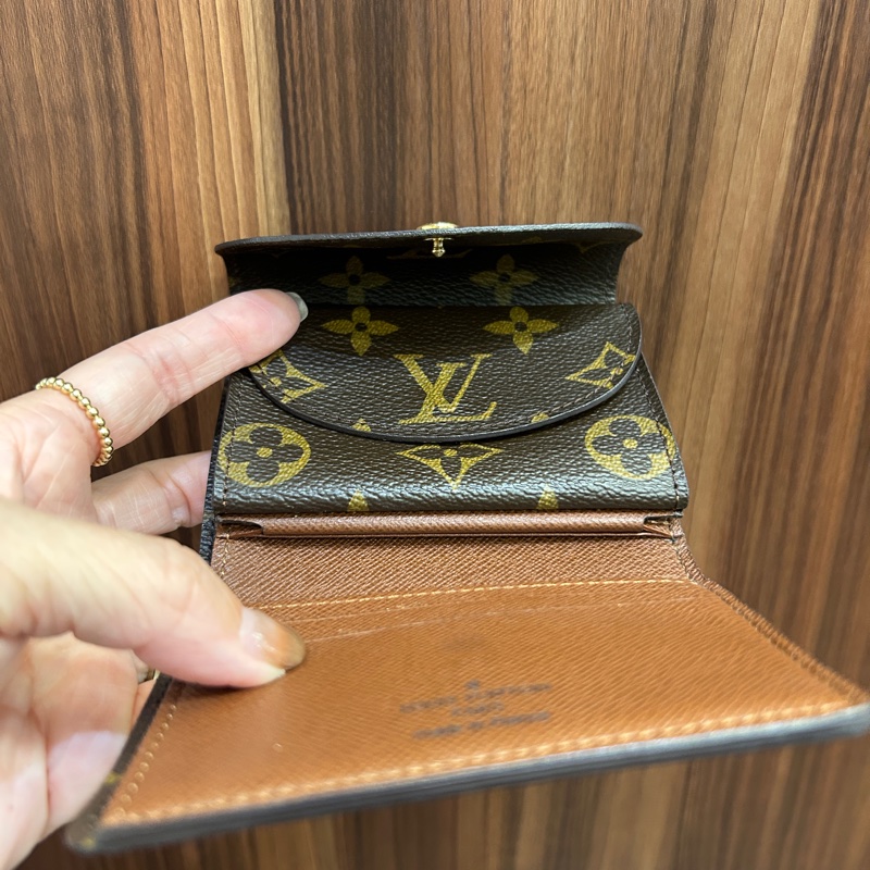 LV 原花內零錢袋4卡三折短夾M60253-6