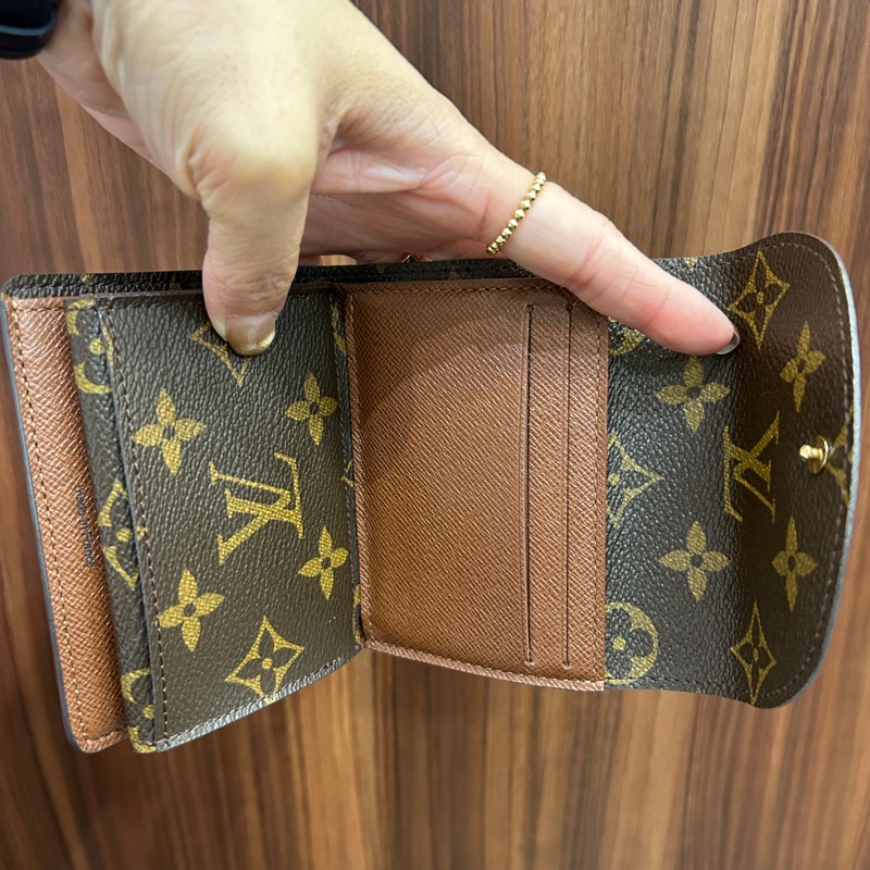 LV 原花內零錢袋4卡三折短夾M60253-8