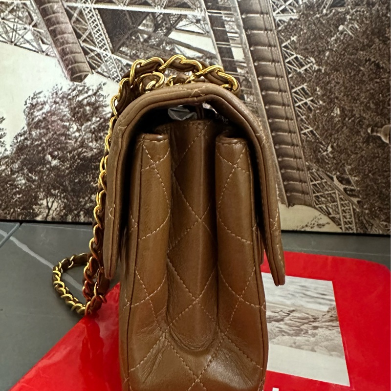 (MYMluxurybag) 🔥Chanel🔥 稀有 羊皮袋 鏈條袋 肩背袋 古董袋-9