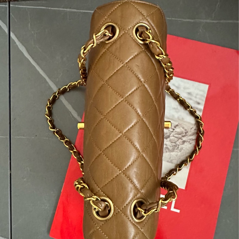 (MYMluxurybag) 🔥Chanel🔥 稀有 羊皮袋 鏈條袋 肩背袋 古董袋-10