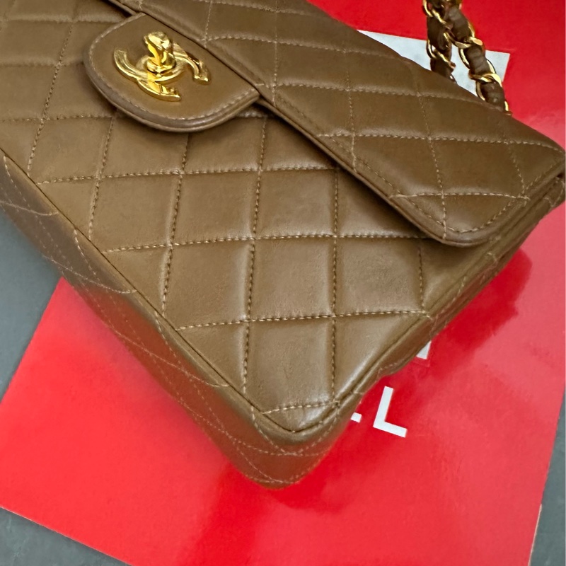 (MYMluxurybag) 🔥Chanel🔥 稀有 羊皮袋 鏈條袋 肩背袋 古董袋-12