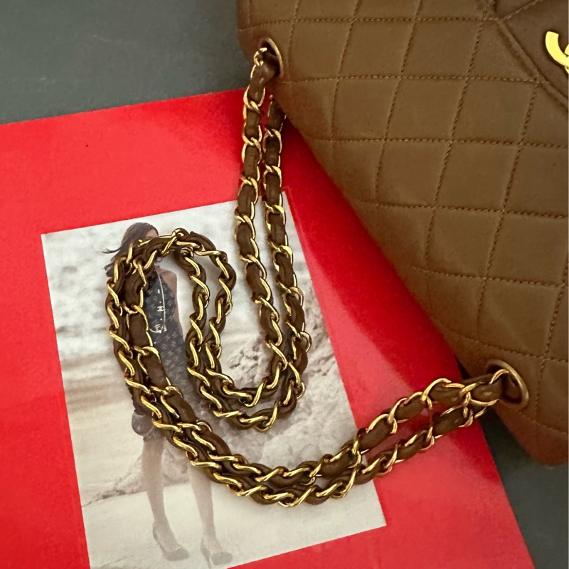(MYMluxurybag) 🔥Chanel🔥 稀有 羊皮袋 鏈條袋 肩背袋 古董袋-26
