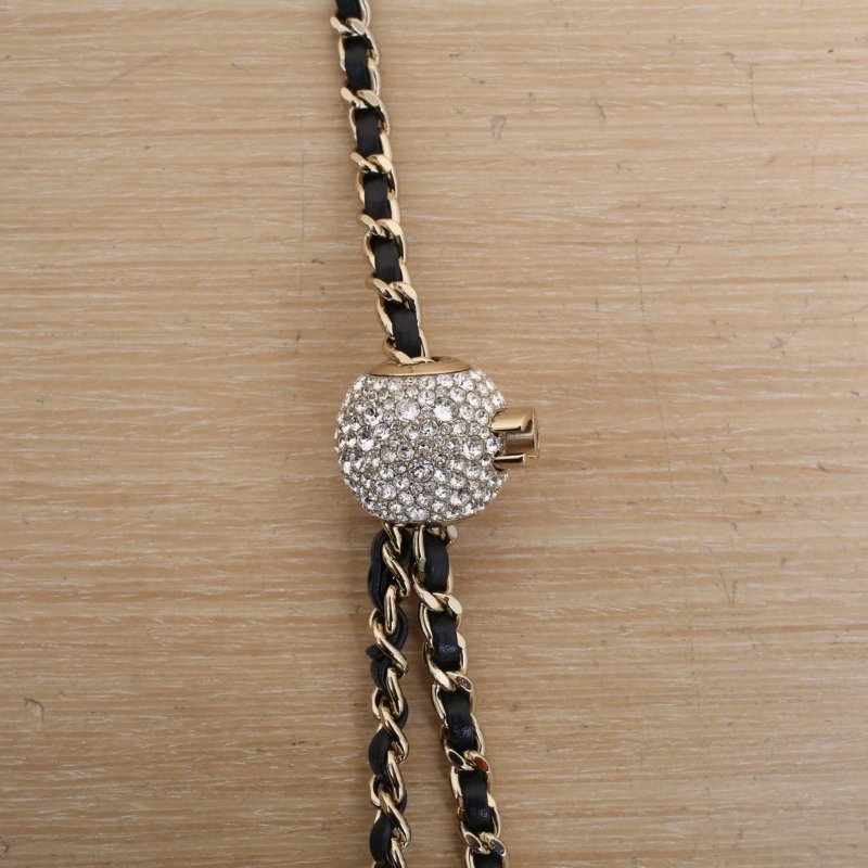 CHANEL 黑色天鵝絨30開金扣鑽球調節扣肩帶20ACF口蓋包大Mini20肩背包-2