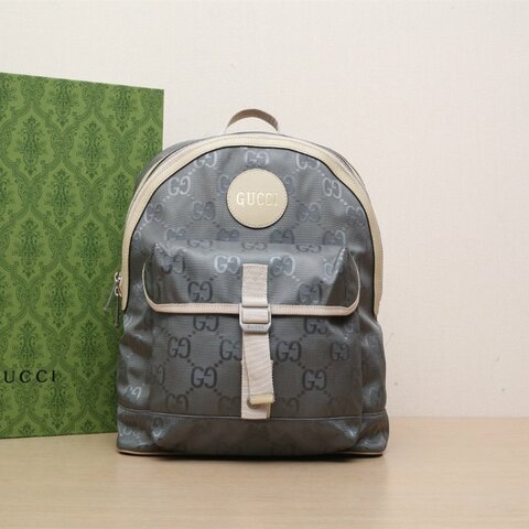 GUCCI 灰色尼龍OffTheGrid雙肩包肩背包