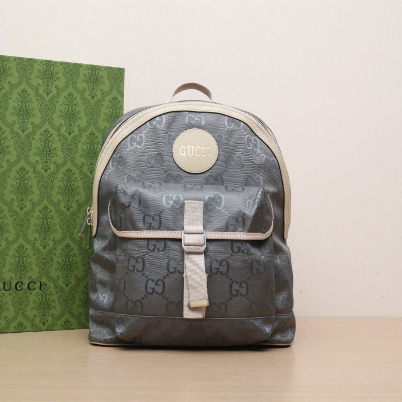 GUCCI 灰色尼龍OffTheGrid雙肩包肩背包-0