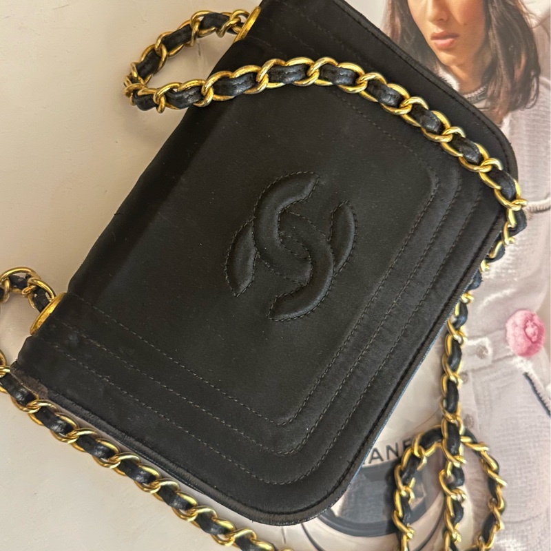 (MYMluxurybag) 🔥聖誕激安🔥 Chanel 黑金 WOC 鏈條袋 古董袋肩背包 斜背袋-0