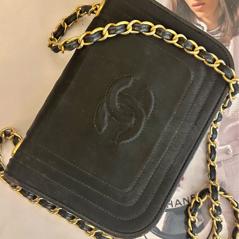 (MYMluxurybag) 🔥聖誕激安🔥 Chanel 黑金 WOC 鏈條袋 古董袋肩背包 斜背袋-3