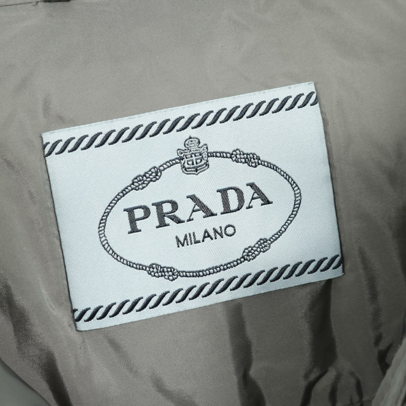PRADA 灰色女士羽絨服，聚酯纖維材質，二手-2
