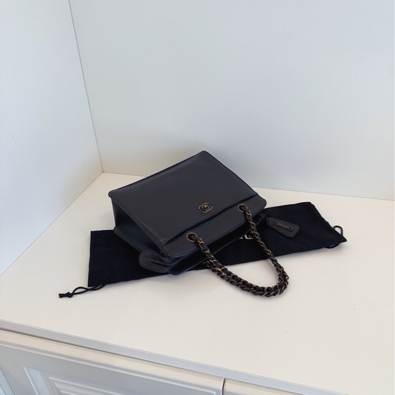 【97新🆕】Chanel 黑金鍊條kelly 手提小方包 手提包 單肩包-6