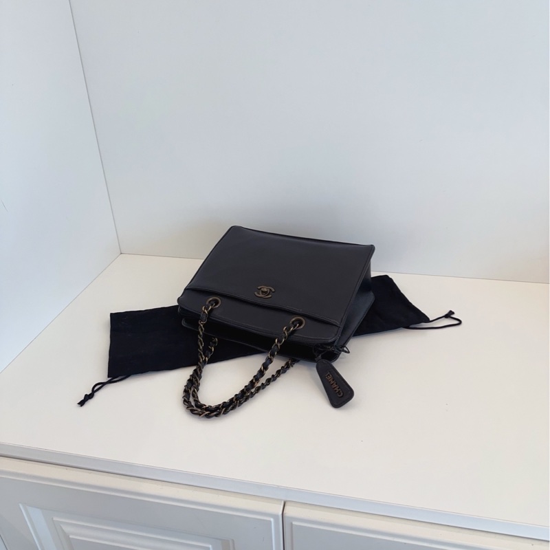 【97新🆕】Chanel 黑金鍊條kelly 手提小方包 手提包 單肩包-7