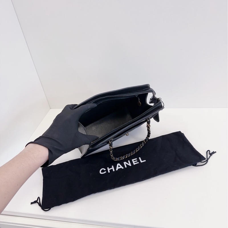 【97新🆕】Chanel 黑金鍊條kelly 手提小方包 手提包 單肩包-8