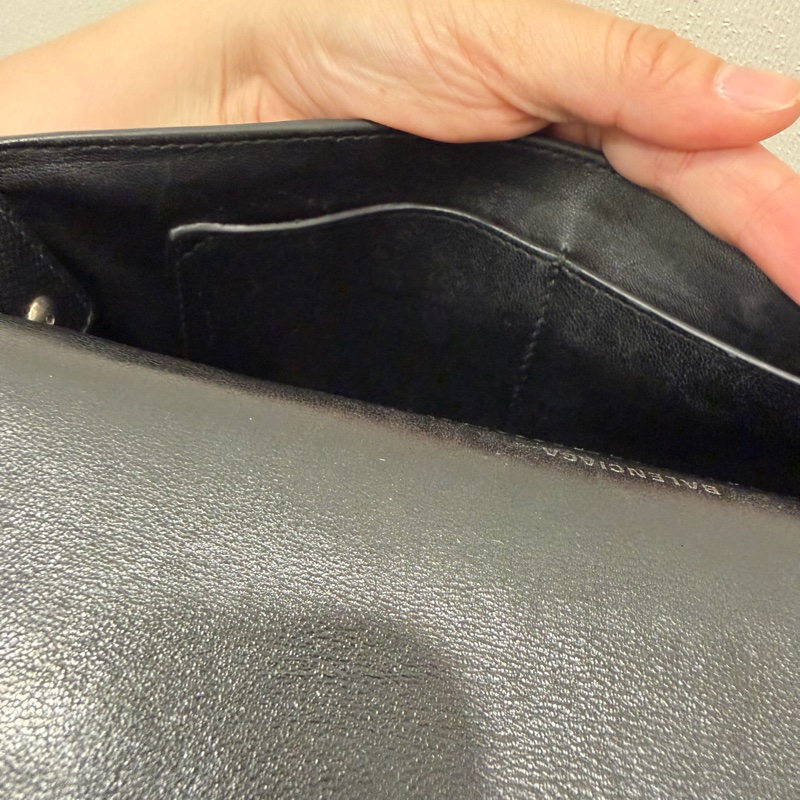 Balenciaga 巴黎世家 Downtown 斜背包 黑 銀釦-21