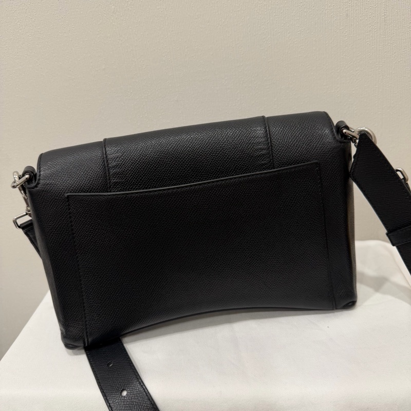 Balenciaga 巴黎世家 Downtown 斜背包 黑 銀釦-26