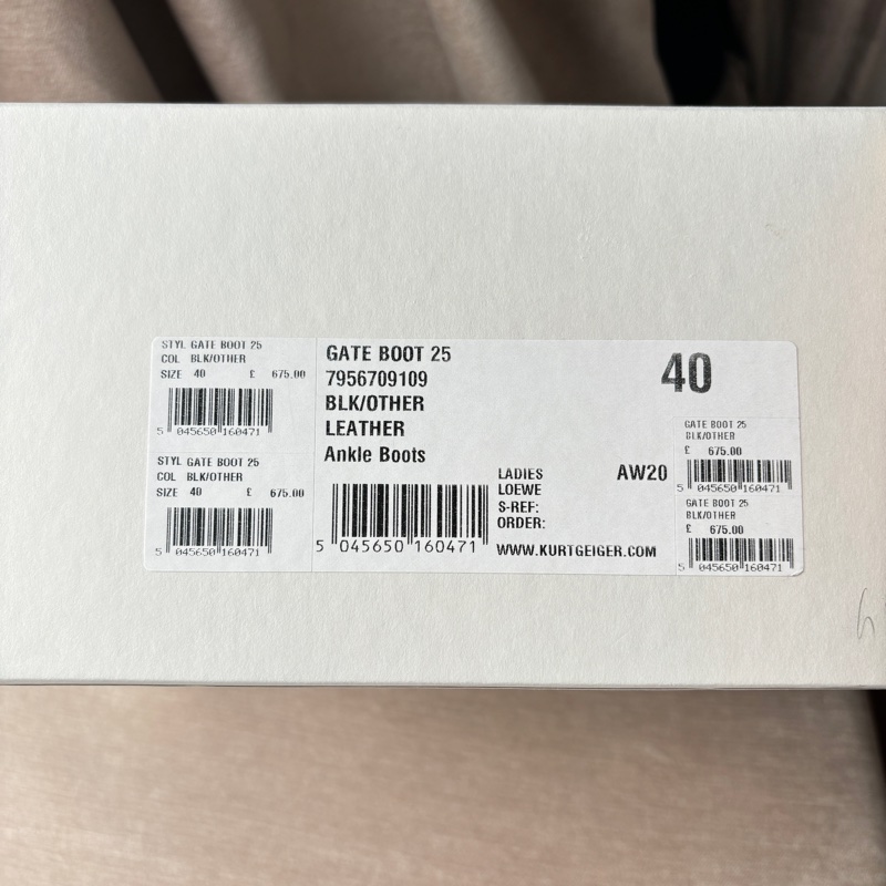 【LOEWE Gate Boot 25】黑色羊皮短靴 40號｜真皮方頭｜二手良好 柔軟好穿 經典配色 附完整配件-9