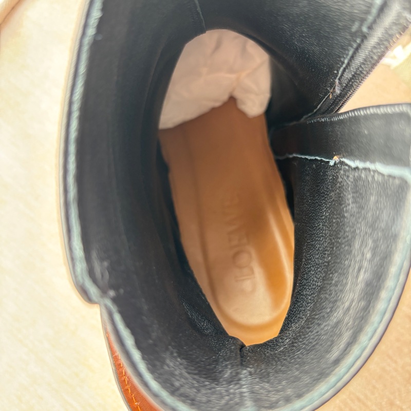 【LOEWE Gate Boot 25】黑色羊皮短靴 40號｜真皮方頭｜二手良好 柔軟好穿 經典配色 附完整配件-29