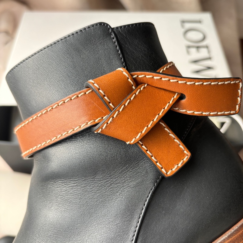 【LOEWE Gate Boot 25】黑色羊皮短靴 40號｜真皮方頭｜二手良好 柔軟好穿 經典配色 附完整配件-32