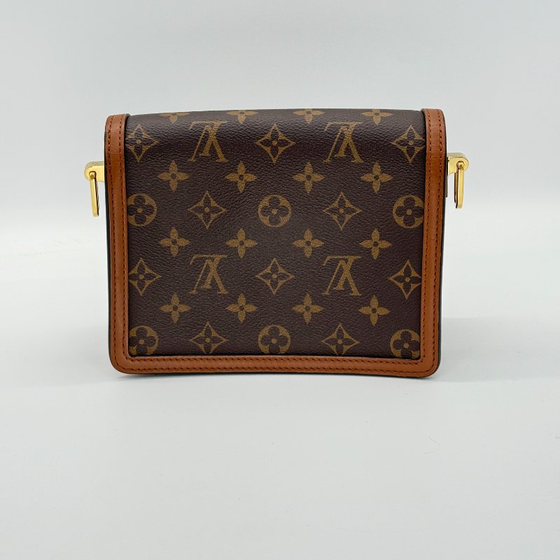 LOUIS VUITTON 路易威登 達芙妮 小號 經典花紋 焦糖色拼棕色 斜背包 單肩包-4