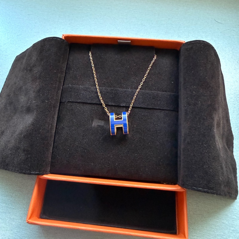 Hermes 特殊藍H項鍊-0