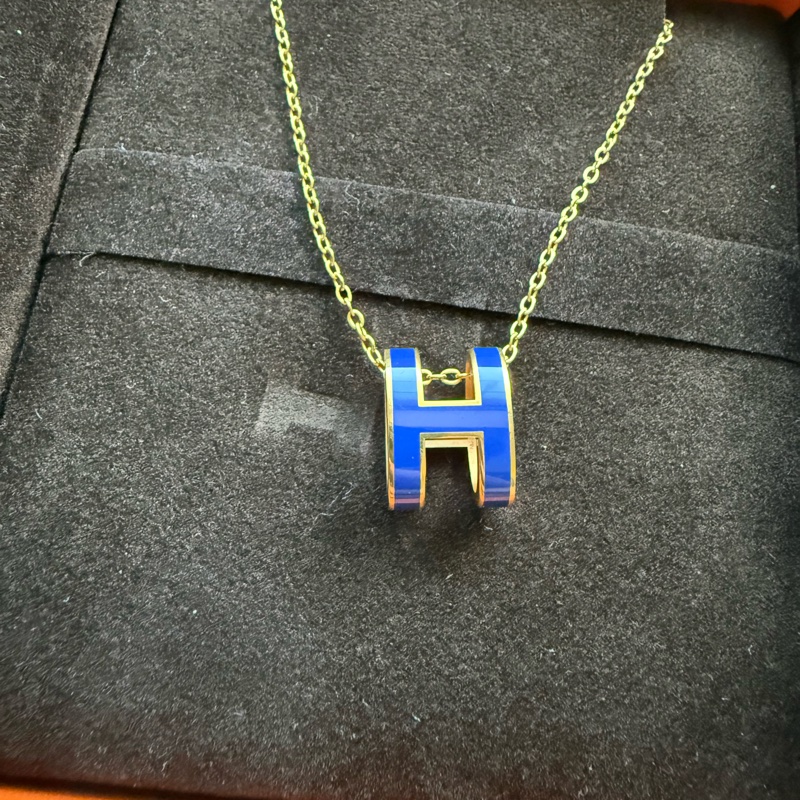 Hermes 特殊藍H項鍊-7