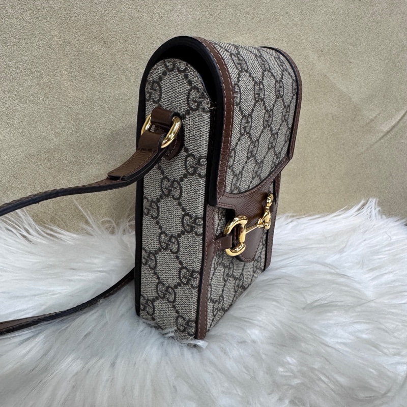 Gucci 1955 PVC 烏木色手機包-2