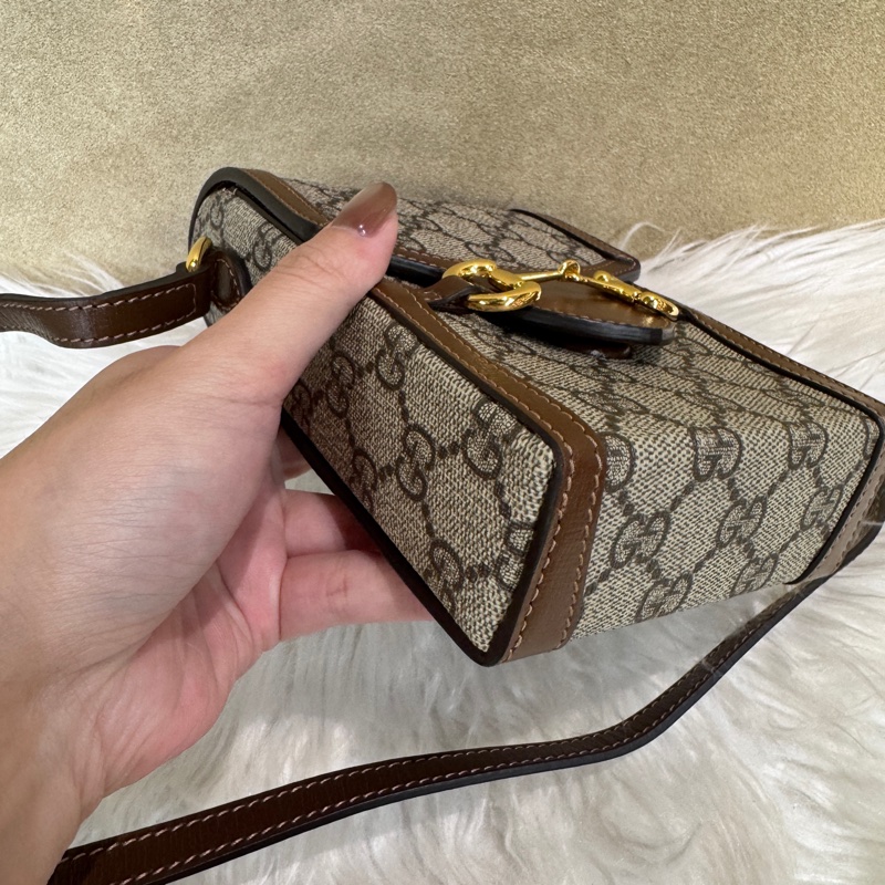 Gucci 1955 PVC 烏木色手機包-6