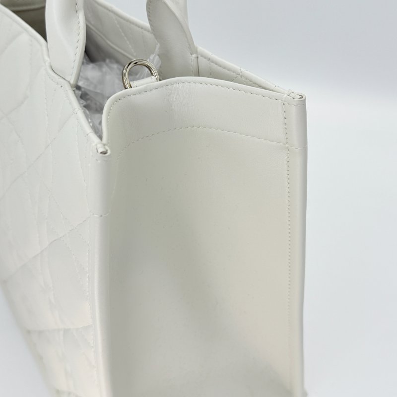 DIOR 迪奧 Book Tote 小牛皮 白色 中型手提單肩包-10
