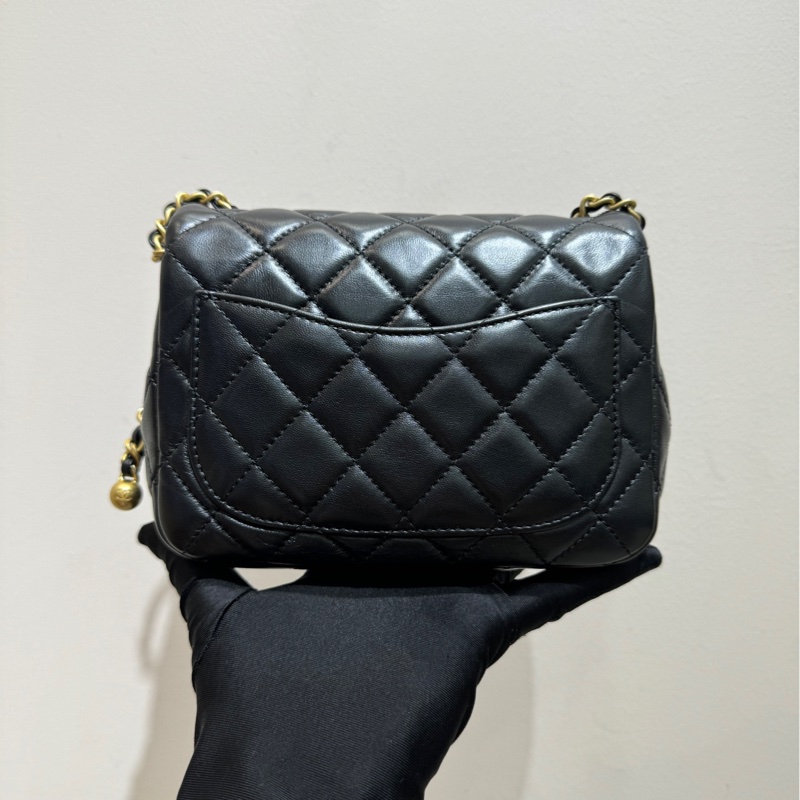 【99❤️】Chanel新款核桃 金珠(金球)方胖子 黑金 斜挎包-2