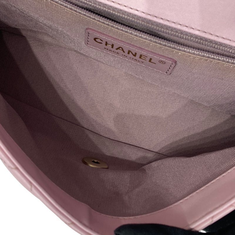 CHANEL 香奈兒 Mademoiselle Chic Flap 羊皮 肩背包 粉色-6