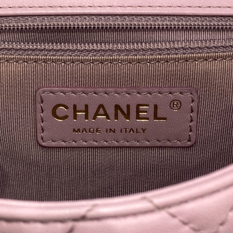 CHANEL 香奈兒 Mademoiselle Chic Flap 羊皮 肩背包 粉色-7