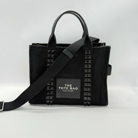 MARC JACOBS 黑色 卯釘托特包 把手手提包