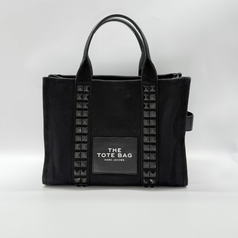 MARC JACOBS 黑色 卯釘托特包 把手手提包-1