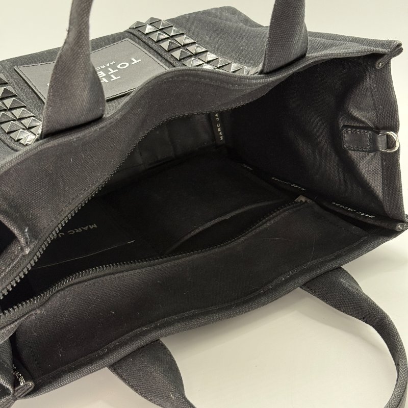 MARC JACOBS 黑色 卯釘托特包 把手手提包-7