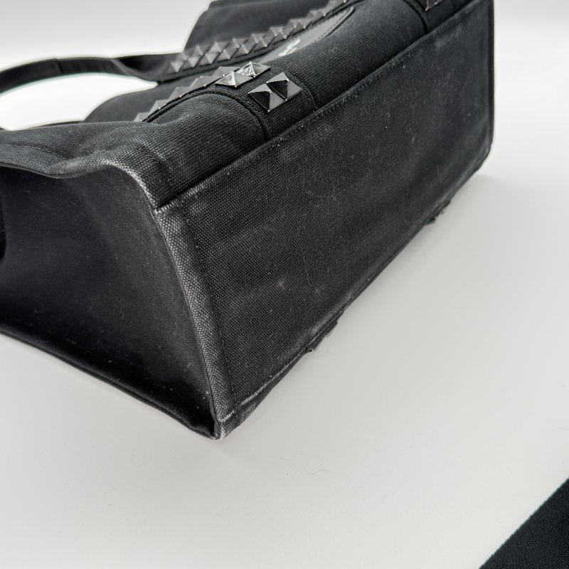 MARC JACOBS 黑色 卯釘托特包 把手手提包-8