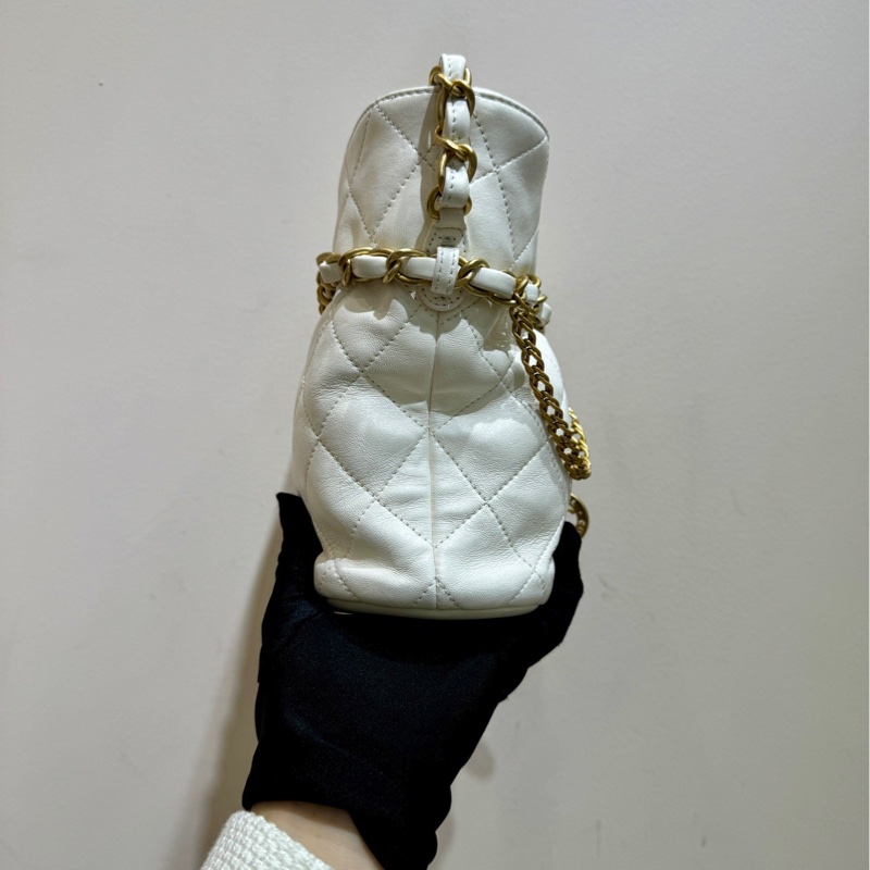 【全套帶票❤️】Chanel金幣福袋水桶包 23k系列 白金 白雪公主金幣福袋 斜挎包-4