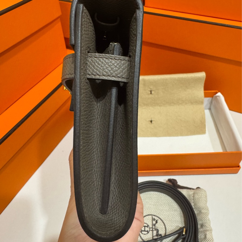 Hermes Kelly Togo 錫器灰8F 金釦 🩶 2025 K刻 僅使用一次-6