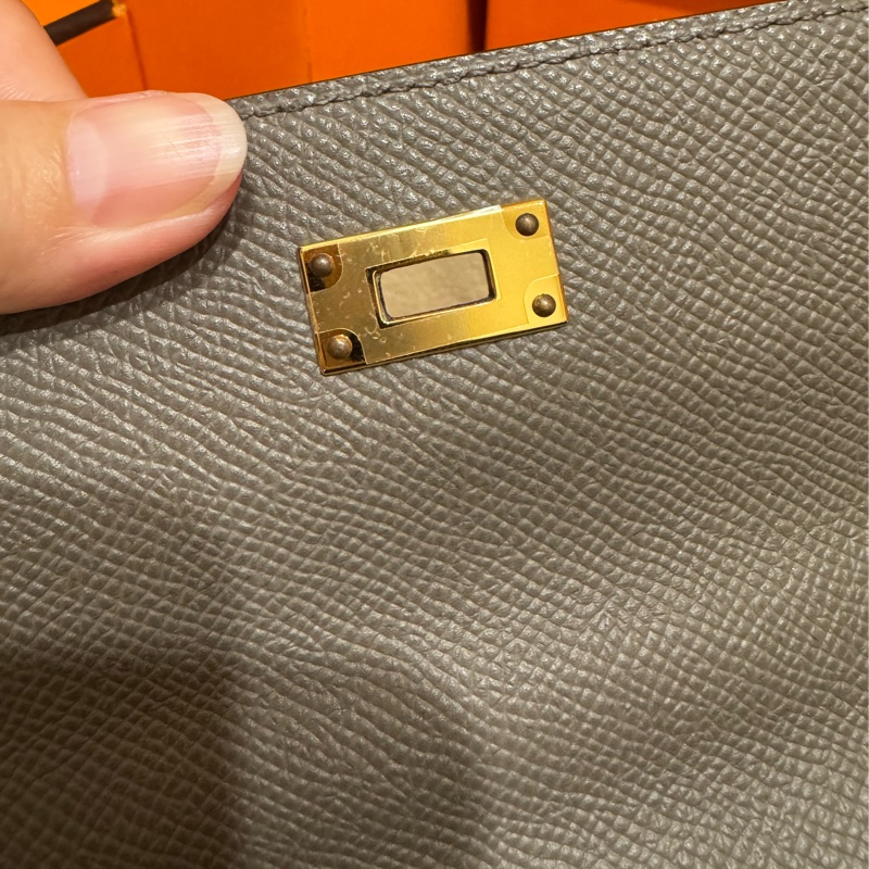 Hermes Kelly Togo 錫器灰8F 金釦 🩶 2025 K刻 僅使用一次-10