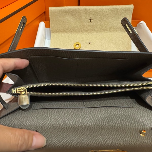 Hermes Kelly Togo 錫器灰8F 金釦 🩶 2025 K刻 僅使用一次-12