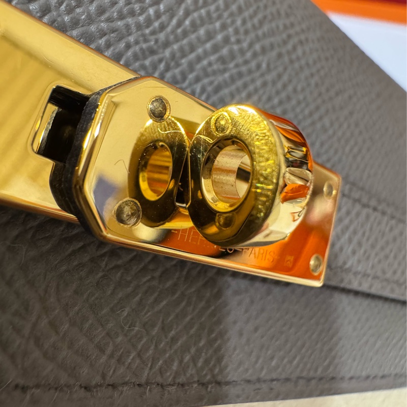 Hermes Kelly Togo 錫器灰8F 金釦 🩶 2025 W刻 僅使用一次-14