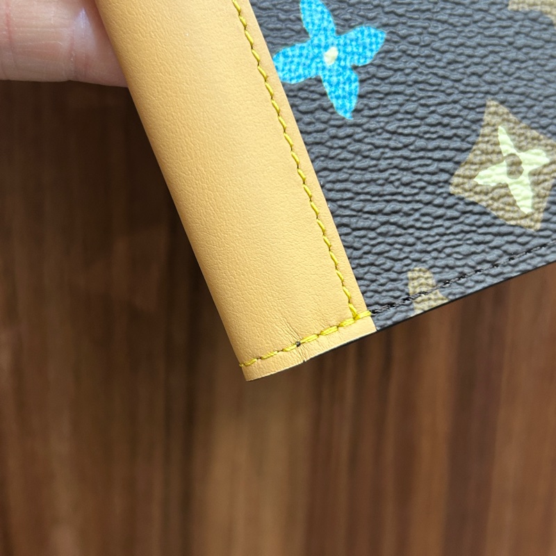 LV 原花彩色內交叉5卡對開卡夾M83337-7