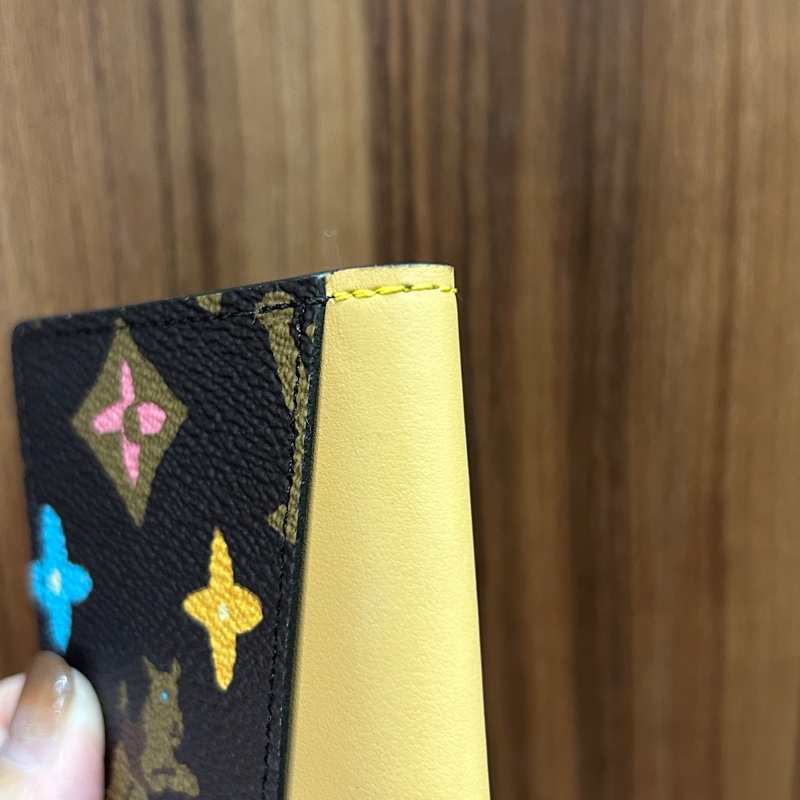 LV 原花彩色內交叉5卡對開卡夾M83337-8