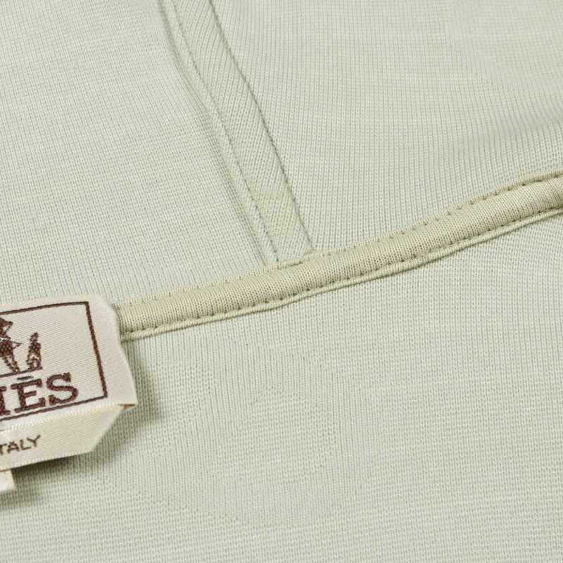 愛馬仕 Chaine dAncre 連帽衛衣,棉尼龍混紡,綠色,二手,男款 M 碼-6