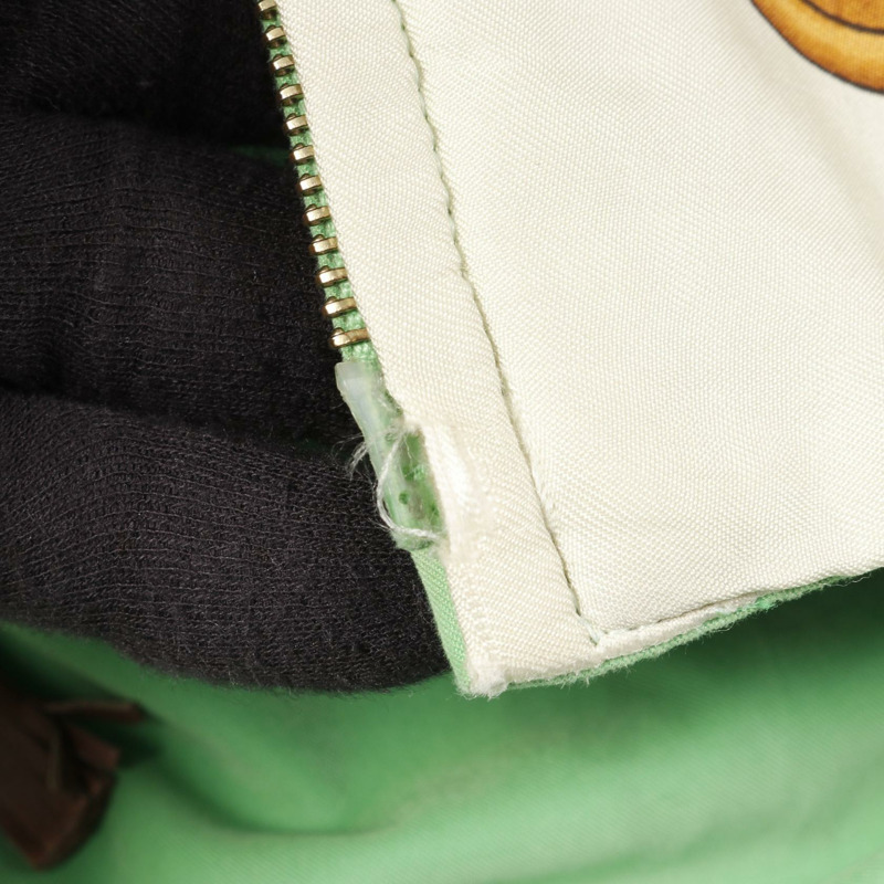 愛馬仕 (HERMES) 羽絨服,絲毛尼龍腈綸/聚酯/真絲混紡,綠色米色多色米色,二手,男女通用-5