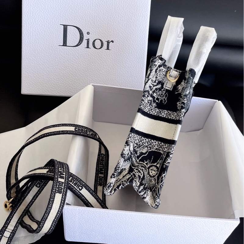【近新閒置品】DIOR 迪奧 mini 竪版動物園 tote包手提斜挎,新款帶肩帶款-3