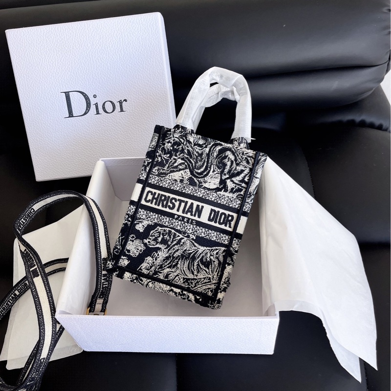 【近新閒置品】DIOR 迪奧 mini 竪版動物園 tote包手提斜挎,新款帶肩帶款-6