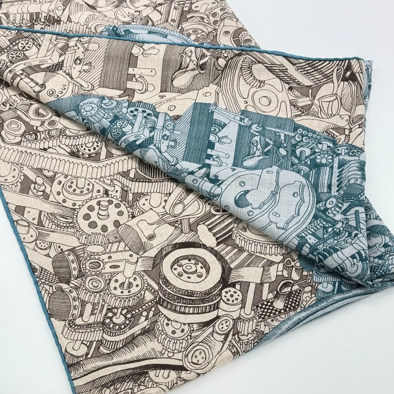 HERMES 愛馬仕 Des Chevaux Sous le Capot 喀什米爾羊毛絲綢 方巾-0