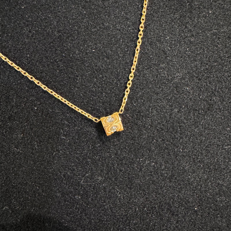 Cartier C de Cartier 750玫瑰金單鑽項鍊 0.21克拉 近全新-3