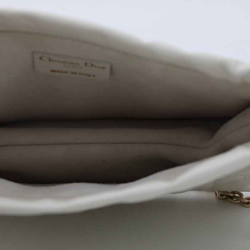 DIOR 迪奧 Milly 迷你包款 奶油白 Cannage 籐格紋羊皮 手提包 珍珠拼接鏈條 斜挎包|專櫃72,000-8