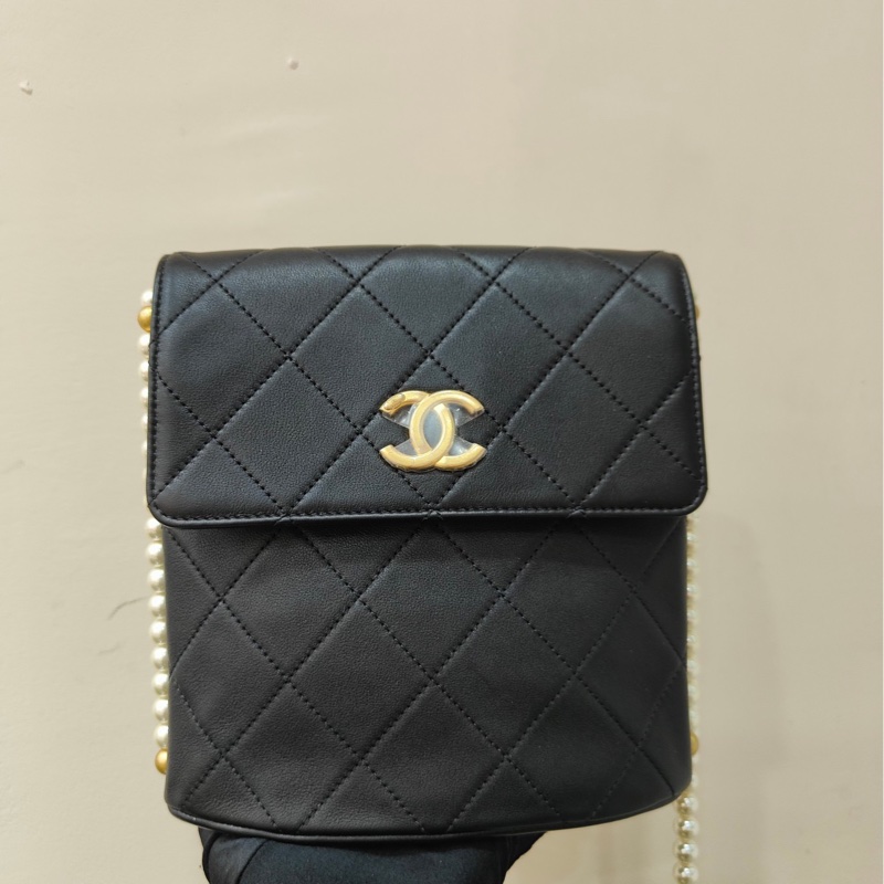 【全❤全套帶票】Chanel Gabrielle流浪金扣珍珠鏈條斜挎單肩包-1