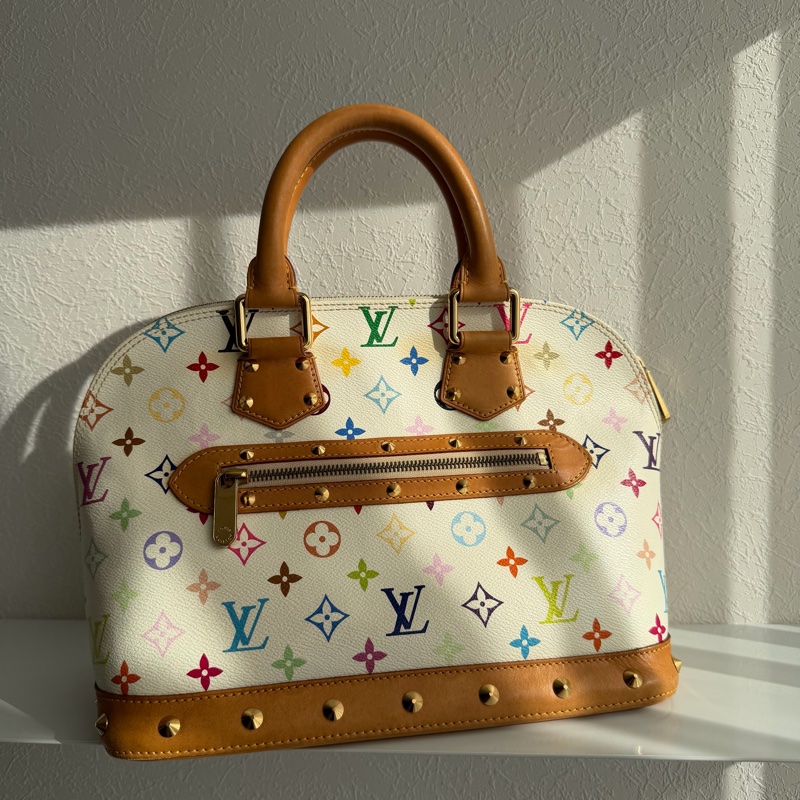 Lv三彩手提Alma村上隆-0